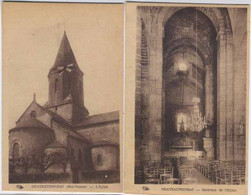 87 . 2 CPA . CHATEAUPONSAC . Eglise Et Intérieur . - Chateauponsac