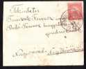 ROMANIA 1907 COVRER  CANCELL TRAIN  "NAGYVARAD-NAGYKOVAZSTURA "  Nr.121 ,RAURAL RAILWAY STATION. - Postmark Collection