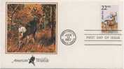 ETATS-UNIS USA 1726 FDC American Wildlife :  MAULTIER HIRSCH CERF - Wild