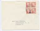 Denmark Cover With A Block Of 4 Stamps Forum Copenhagen Industries Fair 2-4-1948 - Lettres & Documents