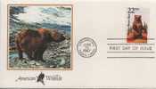 ETATS-UNIS USA 1742 FDC American Wildlife :  Ours Brun Bär Bear Ursus - Bären