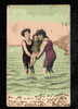 N1985 Two WOMAN W GIRL SWIMSUIT Photo  1904 Pc 28384 - Swimming