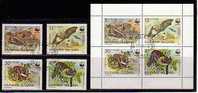 BULGARIA \ BULGARIE - 1989 - Bats - WWF -  Set + M/S Used - Bats