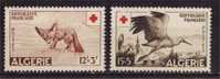 Algerie  1957 N° 343 . 44  Neuf X X Paire =  Fennec + Cigogne - Neufs