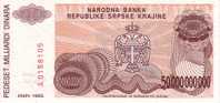 CROATIE   50 000 000 000 Dinara   Emission De 1993   Pick R29a     ***** BILLET  NEUF ***** - Croatia