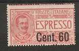 1922 REGNO ESPRESSO SOPRAST. 60 CENT MNH ** - RR7463 - Exprespost