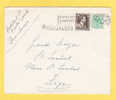 845+857 Op Brief Met Stempel CHARLEROI Met Naamstempel (Griffe) PIRONCHAMPS - Linear Postmarks