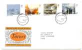 REF LIT 9 / GAL / EUR - GRANDE BRETAGNE - FDC PEINTRES 19/2/1975 - 1971-1980 Em. Décimales