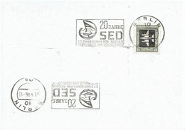 DDR / GDR - Stempel Berlin "20 Jahre SED" (S663)- - Maschinenstempel (EMA)