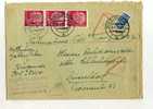 - ALLEMAGNE BERLIN  . AFFRANCHISSEMENT COMPOSE SUR ENVELOPPE DE 1956 - Cartas & Documentos