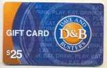 Dave & Buster´s,  U.S.A.  Carte Cadeau Pour Collection # 1 - Gift And Loyalty Cards