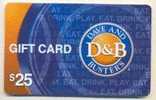 Dave & Buster´s,  U.S.A.  Carte Cadeau Pour Collection # 1 - Cartes De Fidélité Et Cadeau