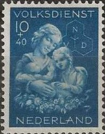 NETHERLANDS 1944 Child Welfare And Winter Help Funds - 10c.+40c Mother And Children MH - Unused Stamps