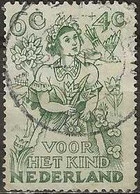 NETHERLANDS 1949 Child Welfare Fund - 6c.+4c Spring FU - Oblitérés