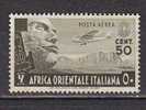 Z2583 - COLONIE ITALIANE AOI AEREA Ss N°2 - AERIENNE Yv N°2 ** MACCHIE (TACHES) - Italienisch Ost-Afrika