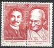 Mahatma Gandhi Autograph,setenant,autograph On Stamp,lawyer,spectacles,india - Mahatma Gandhi