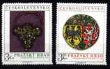 CS 1975 Mi 2291-2 Yt 2136-2137 ** Art Prague Castle - Unused Stamps