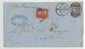 Storia Postale - GRAN BRETAGNA - 1870 - N° 26 + 34 - DA MANCHESTER PER LIVORNO - Briefe U. Dokumente