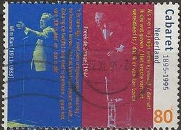 NETHERLANDS 1995 Centenary Of Dutch Cabaret. - 80c. - Wim Kan And Freek De Jonge FU - Used Stamps