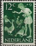 NETHERLANDS 1962 Child Welfare - 12c.+9c Feeding Poultry FU - Gebraucht