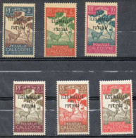 Wallis Et Futuna : Cerf Et Niaouli - Timbre De Nouvelle-Calédonie De 1928, Surchargés -Lot De 6 Timbres - Portomarken