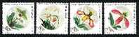 China 2001-18 Paphiopedilum - Orchid Flower Stamps Plant Flora - Unused Stamps