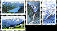 China 1996-19 Tianshan Lake & Mountain Stamps Scenery Falls Mount Waterfall Geology - Water