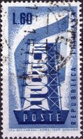 VARIETA 1956 - EUROPA - DOPPIA STAMPATA DELL'AZZURRO SPOSTATA IN BASSO E A SINISTRA - Abarten Und Kuriositäten