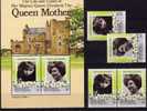 Queen Mother Grenadinen Of St. Vincent 421/2, ZD Plus Block 12 ** 16€ Als Mädchen, Zum 85, Geburtstag Mit Hut - St.Vincent (1979-...)