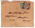 INDIA - 1898 COVER From CALCUTTA To MEMPHIS, USA - At Back SEA POST OFFICE And MEMPHIS Reception Cancels - 1882-1901 Keizerrijk