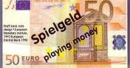 Billet De Jeu (fictif)  - Spielgeld Playing Money - 50 Euros - Fiktive & Specimen