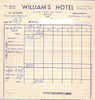 PO1715A# Ricevuta - WILLIAM'S HOTEL - NICE 1955 - Sport & Tourismus