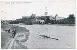 River And Castle Windsor, Rowers, 1927 Postcard To Mrs. Cheshire, Elgin Avenue, London - Windsor Castle