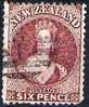 SIX PENCE Brown  Of 1864 (watermark "star")  Michel-No.22b = 30 Euro - Used Stamps