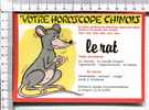 HOROSCOPE  CHINOIS  -  LE  RAT  - Série 924 / 6 - Astrologie