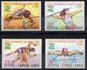 SUMMER 1996 ATLANTA OLYMPIC GAMES CYPRUS SET OF 4 MINT NEVER HINGED MNH SWIMMING WRESTLING High Jump Javelin - Ete 1996: Atlanta