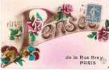 FANTAISIE"UNE PENSEE DE LA RUE BREY" REF 18742 - Paris (17)