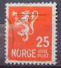 OS.12-4-1. Norway Norge 25 Ore Post - Lion 1907-47 - Oblitérés