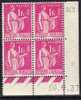 France N° 369 XX   Type Paix 1 F. Rose En Bloc De 4 Coin Daté Du 30 . 9 . 37 TB - 1930-1939