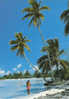 CARTE POSTALE - TAHITI - FILLE SUR LA PLAGE - Tahiti