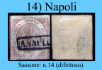 Napoli-F00014 - Sassone: N. 14 (o) - Difettoso - Naples