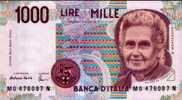 IL 1000 LIRE MONTESSORI - 1000 Liras