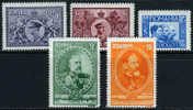 Romania #384-88 Mint Hinged 50th Anniversary Set From 1931 - Nuovi