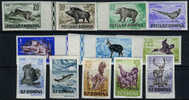 Romania #1082-93 Mint Never Hinged Imperf Animal Set From 1956 - Ungebraucht