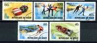 1979 NIGER  Lake Placid Games Cpl Set Of 5 Yvert Cat. 492/96  Perfect Fine Used - Inverno1980: Lake Placid