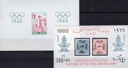 Tag Der Briefmarke 1966 Egypt Block 11 Paraguay Bl.A28 ** 15€ Bloque Hojita S/s Blocs Philatelic Sheets Bf Olympics - Unused Stamps