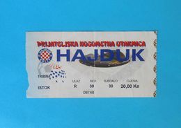 HAJDUKv SK STURM Graz - 2000. Inter. Friendly Football Match Ticket Soccer Fussball Foot Billet Austria Osterreich - Match Tickets