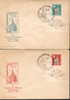 POLAND FDC 1955 POZNAN 6TH POLISH PHILATELIC STAMP EXHIBITION EXPO FAIR SET OF 2 MS Architecture Town Hall Old Buildings - FDC