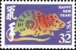 1996 USA Chinese New Year Zodiac Stamp - Rat Mouse #3060 - Año Nuevo Chino