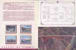 Folder 1986 Taiwan Bridge Stamps Boating Rafting Architecture River Scenery - Rafting